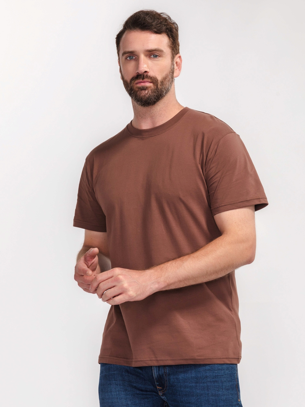 Футболка мужская Баракат-Текс, 100% хлопок, кофейный, 52-54